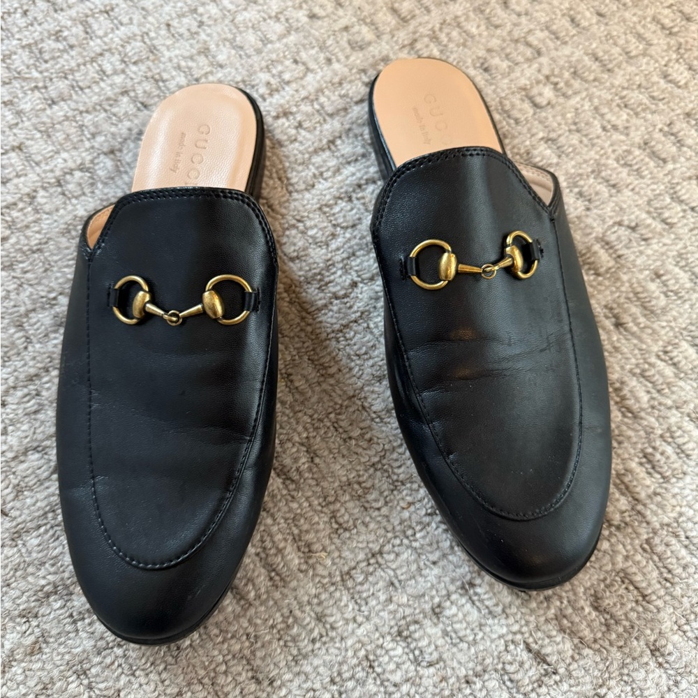 Faux/knock off Gucci black Princetown mules 39 8.5/9